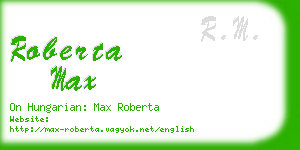 roberta max business card
